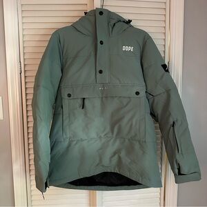 Dope Snow Green Puffer Snowboard Jacket